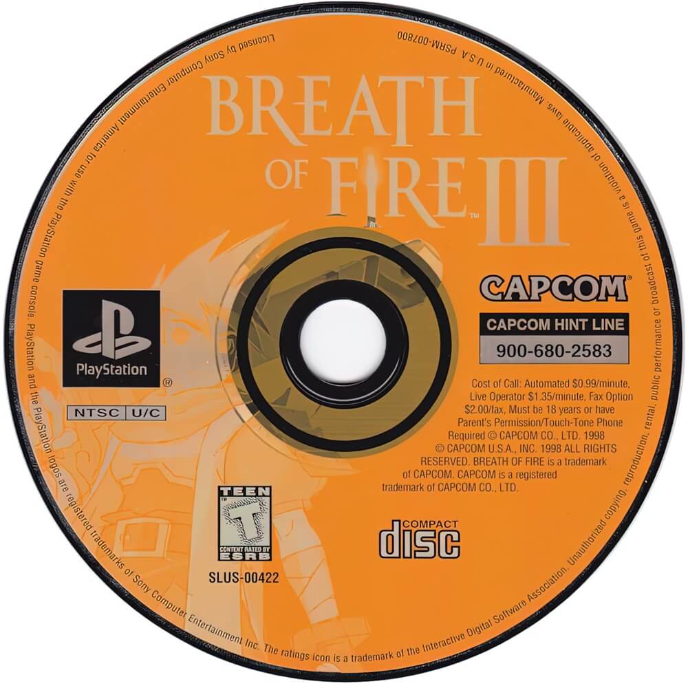 Лицензионный диск Breath of Fire 3 для PlayStation